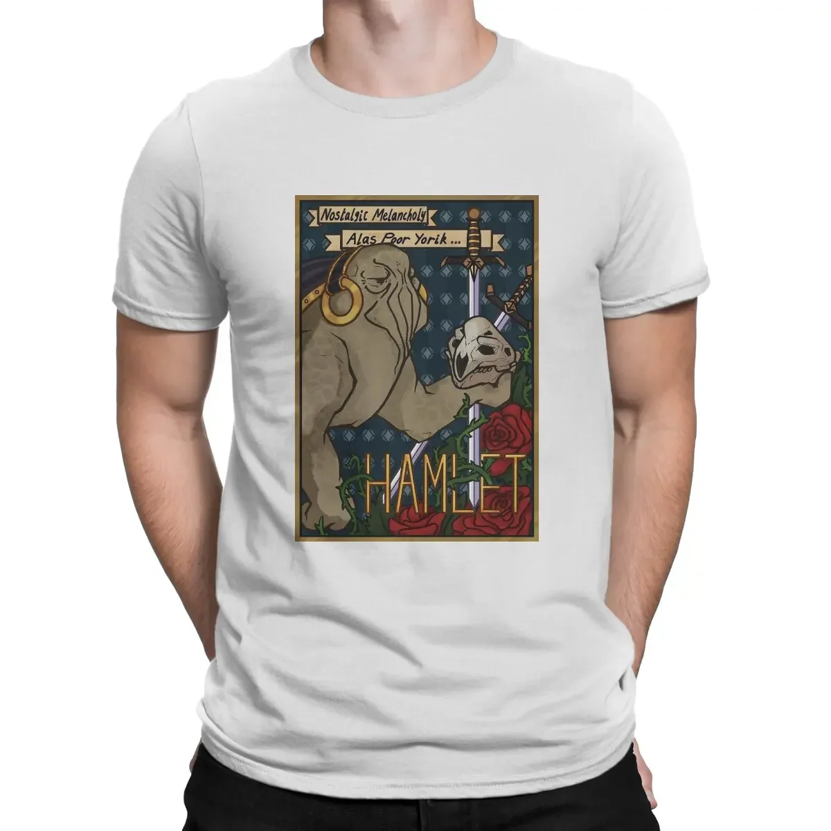 Футболка мужская с коротким рукавом и круглым вырезом из чистого хлопка