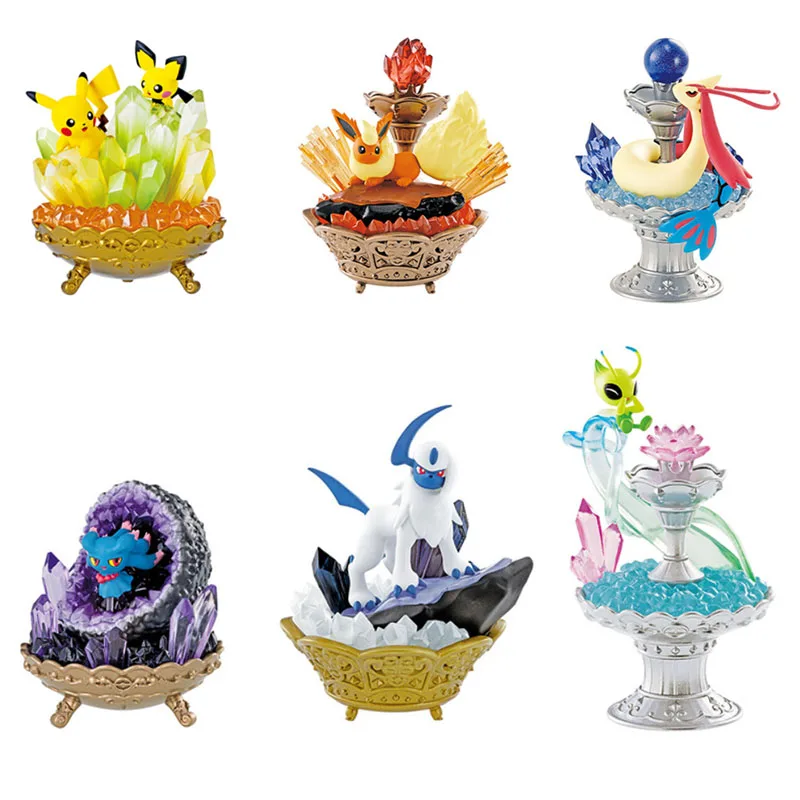 

TAKARA TOMY Latest Pokemon Figures Pikachu Milotic Misdreavus Celebi Scene Figure Model Ornaments Children's Birthday Gifts