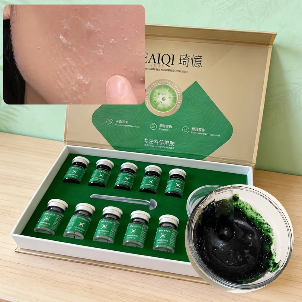 Фото Набор для отшелушивания и осветления кожи лица с натуральными зелеными водорослями, увлажняющий, омолаживающий, сужающий поры, для ухода за кожей при высыпаниях №1