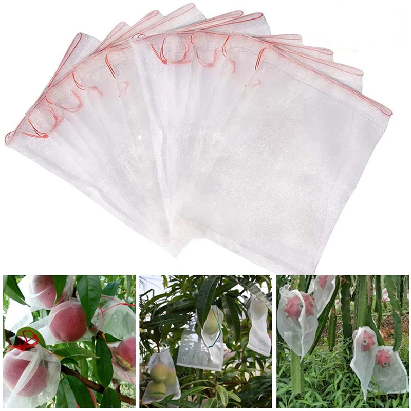 

Grapes Fruit Protection Bags Garden Mesh Bags Agricultural Orchard Pest Control Anti-Bird Netting Vegetable Bags 20/50/100PCS