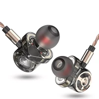 original qkz ck10 in ear earphone 6 dynamic driver unit headsets stereo sports with microphone hifi subwoofer earphones earbuds