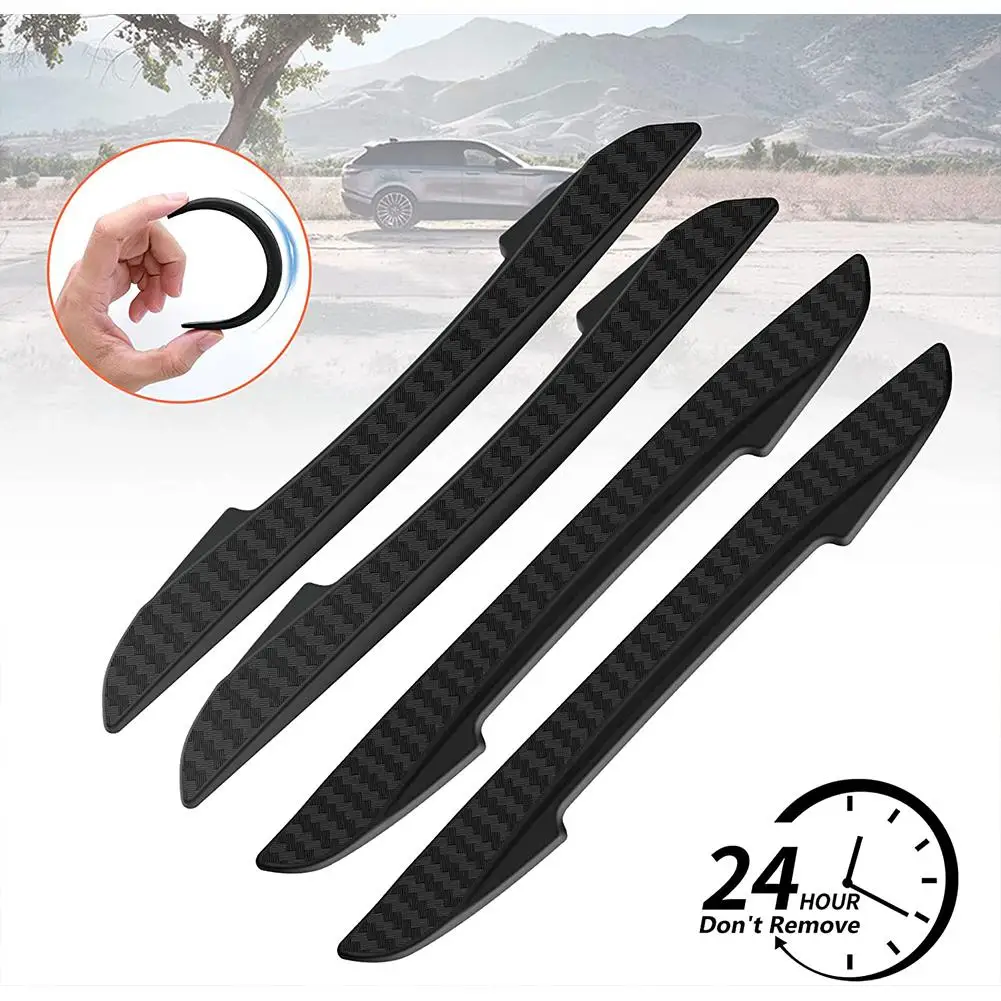 

4 Pcs Car Door Side Anti-collision Strips Door Edge Guards Protector Bumper Rearview Mirror Anti-scratch Strips Auto Parts