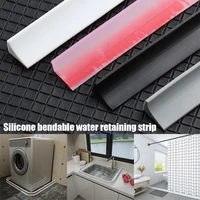 self adhesive silicone bathroom water stopper water retaining strip bendable bathroom door washing machine shower dam barrier