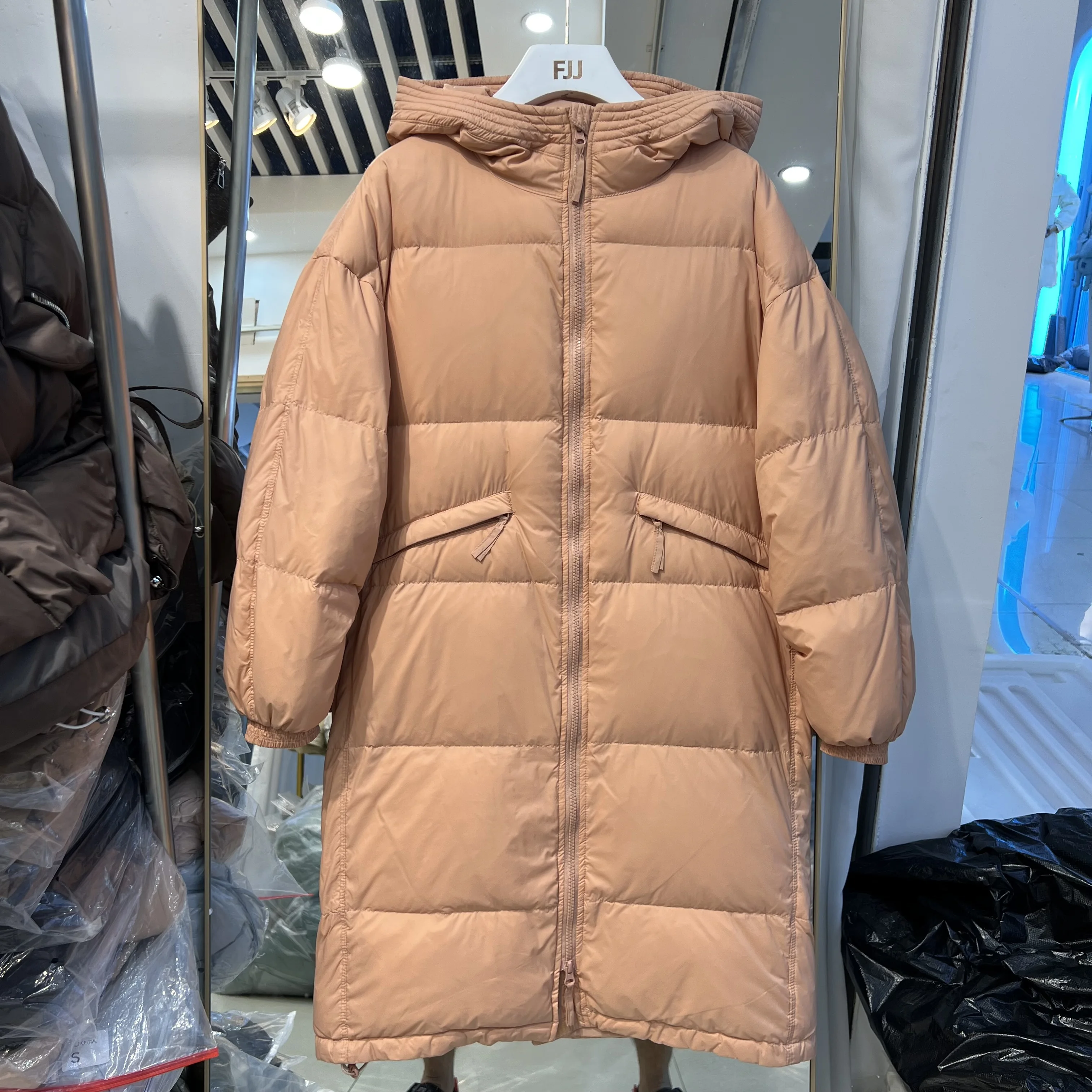 New Women Long Down Jacket Casual Style Autumn Winter Coats And Parkas Female Outwear