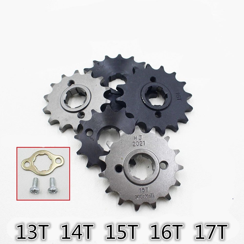 

Motorcycle 13T 14T 15T 16T 17T speed up modification small sprocket pinion motorcycle small sprocket CG gear
