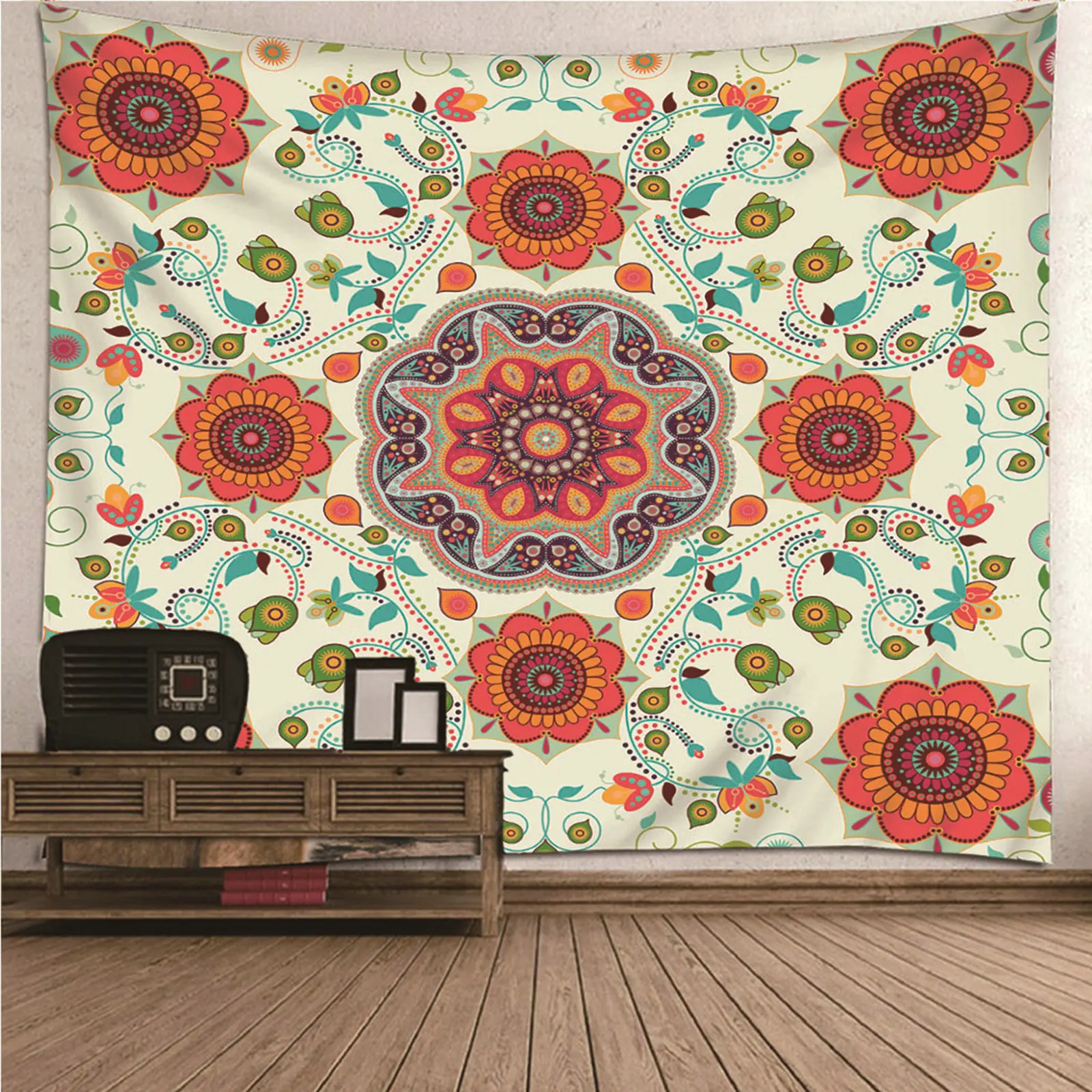 

3D Wall Decor Wall Hanging Living Room Trippy Mandala Hippie Ethnic Pattern Wall Hanging Blanket Dorm Art Decor Covering