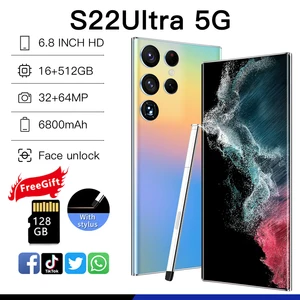s22 ultra 5g cellphone 16g512g dimensity 9000 deca core android 12 6 8 inch smart phone 64mp 6800mah unlock global celular free global shipping