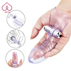 Вибратор на палец для массажа точки G, стимуляции клитора, Женский мастурбатор, товары для взрослых лесбийского оргазма