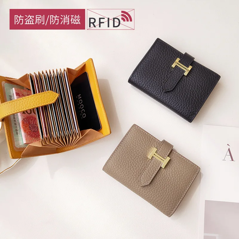 

Short Mini Wallet for Women Fashion Simple Ultra-thin Functional Multi Slot Men Credit Card Holder Lightweight Buckle Money Clip