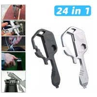 24 in 1 multi tool key multifunctional keychain pendant portable wrench universal keys gear clips measure bicycle hand tools