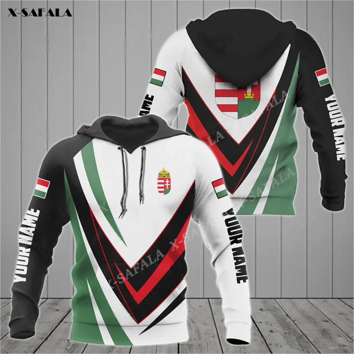 

HUNGARY DIAMOND Coat Of Arms Flag Custom Name 3D Print Zipper Hoodie Men Pullover Sweatshirt Hooded Jersey Tracksuits Outwear