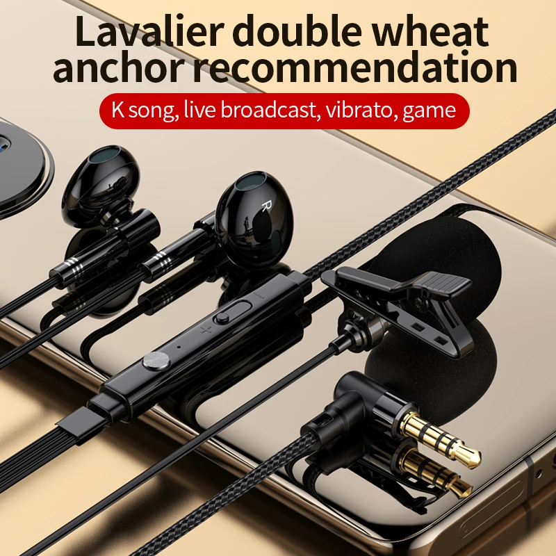 Петличный микрофон с зажимом для записи видео