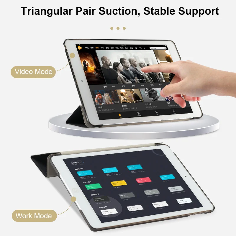 Умный чехол для iPad Mini 1 2 3 4 5 6 7 9 дюйма Ультратонкий из искусственной кожи +