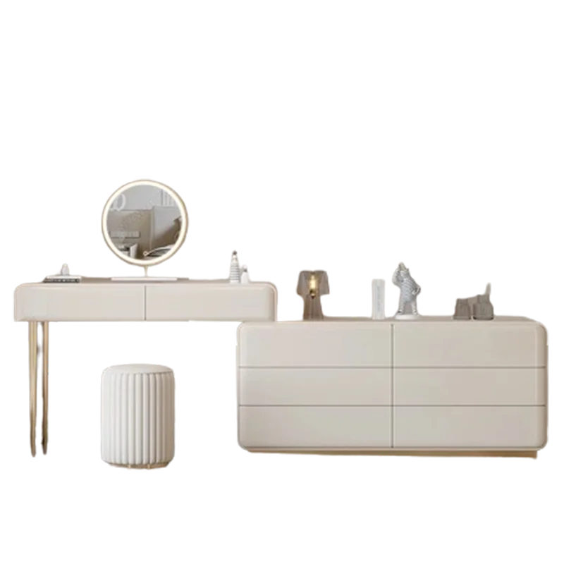 Туалетный столик белый комод современный роскошный деревянный ящик зеркало для