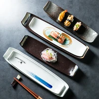 japanese style skewer plates ceramic plates large sushi plates rectangular sashimi barbecue plates roasted wings dish dishes