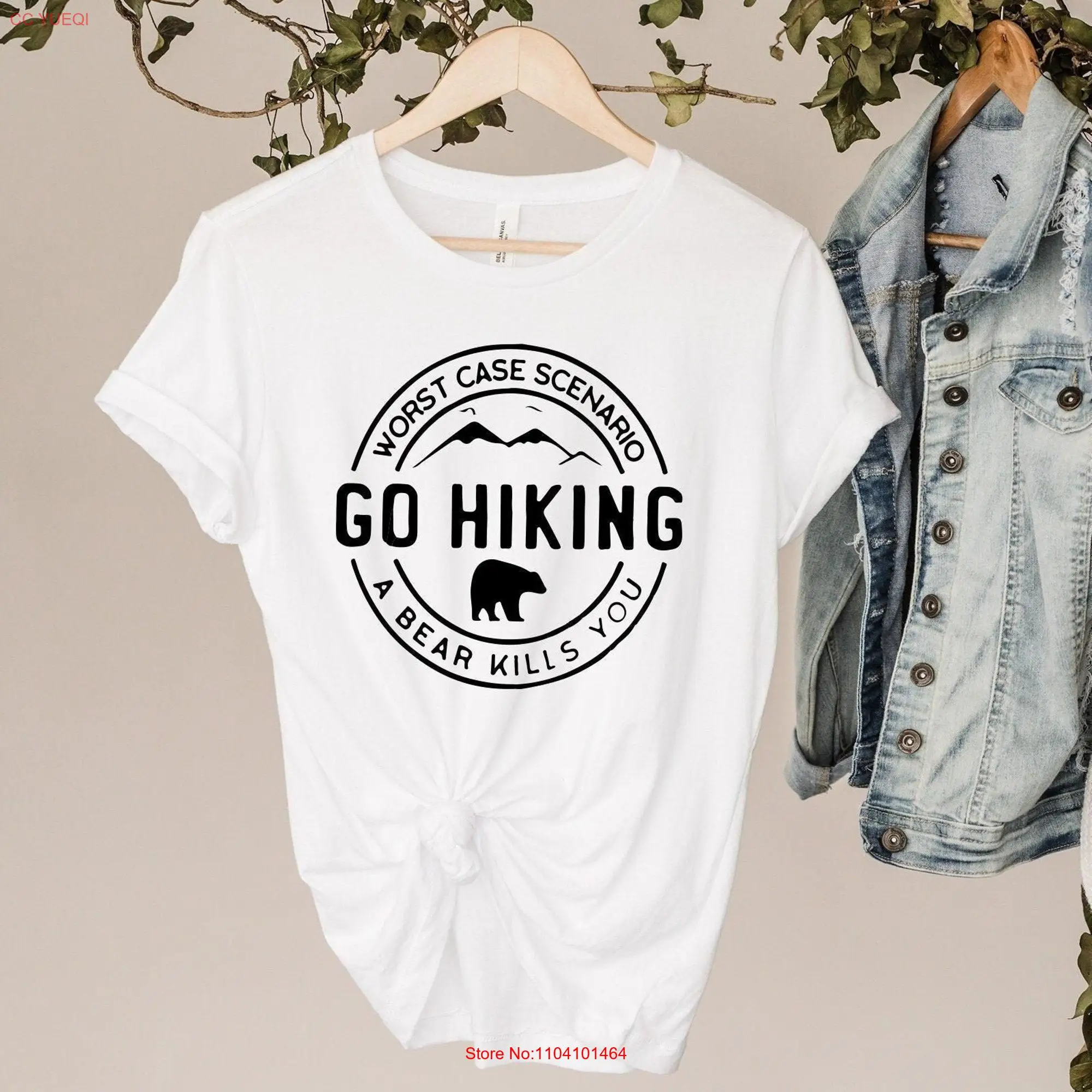 Походная футболка Camping Go Bear Kills You Adventure Travel Outdoor Mountain Nature Lover с длинными или
