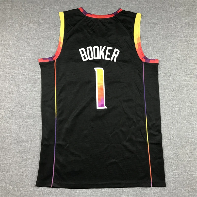 

22-23 Mens American Basketball Jerseys Clothes #1 Booker T Shirts Cotton Sweatshirt Casual S-2XL Us Size COTTON Shorts