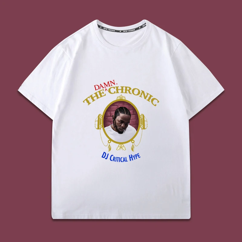 

Europe and the United States Rapper Lamar Around 2022 Netflix T-shirt Men Kung Fu Kenny Kdot Summer Men's Cotton Short-sleeved