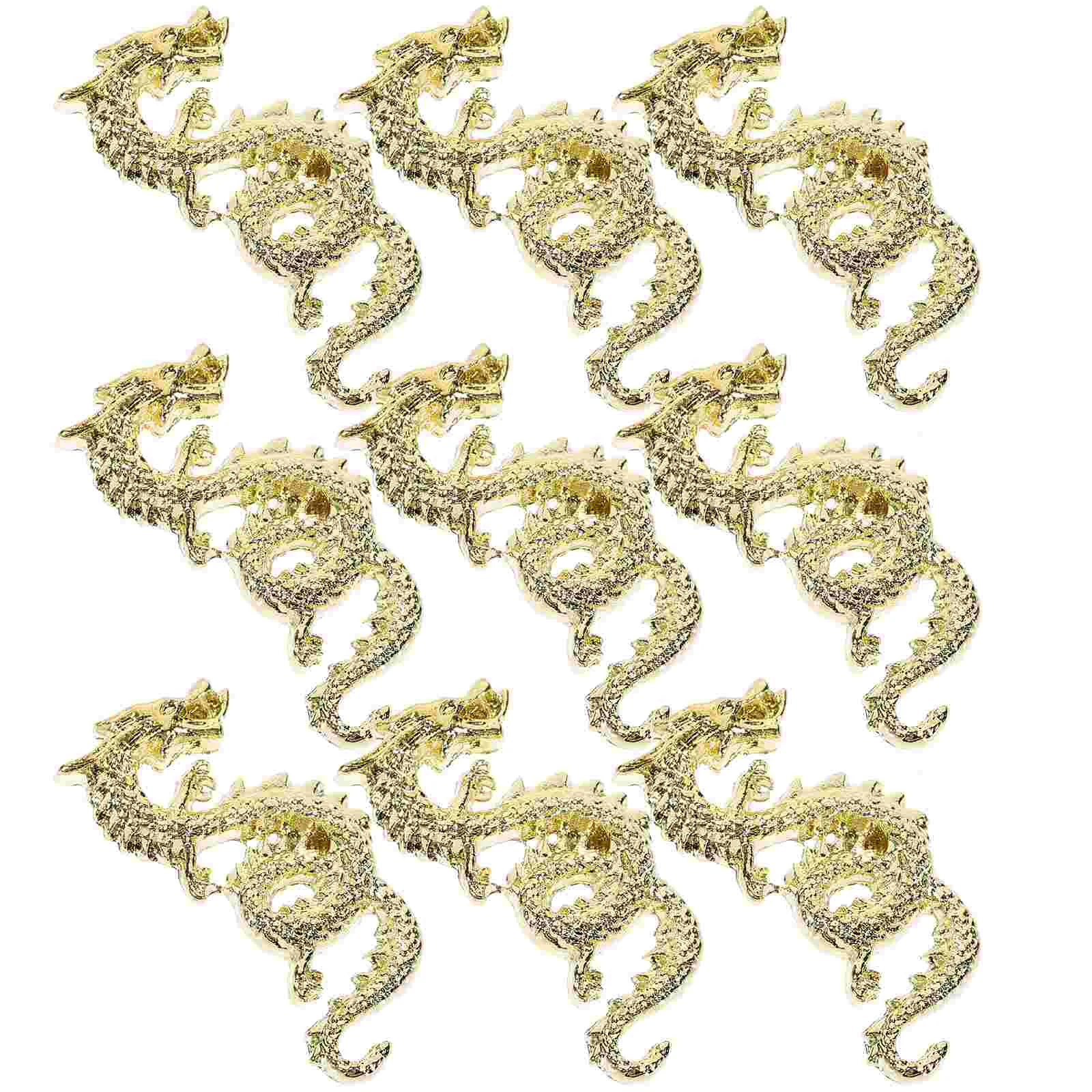 

10pcs Nail Charms Women Nail Dragon Manicure Jewelries Metal Nail