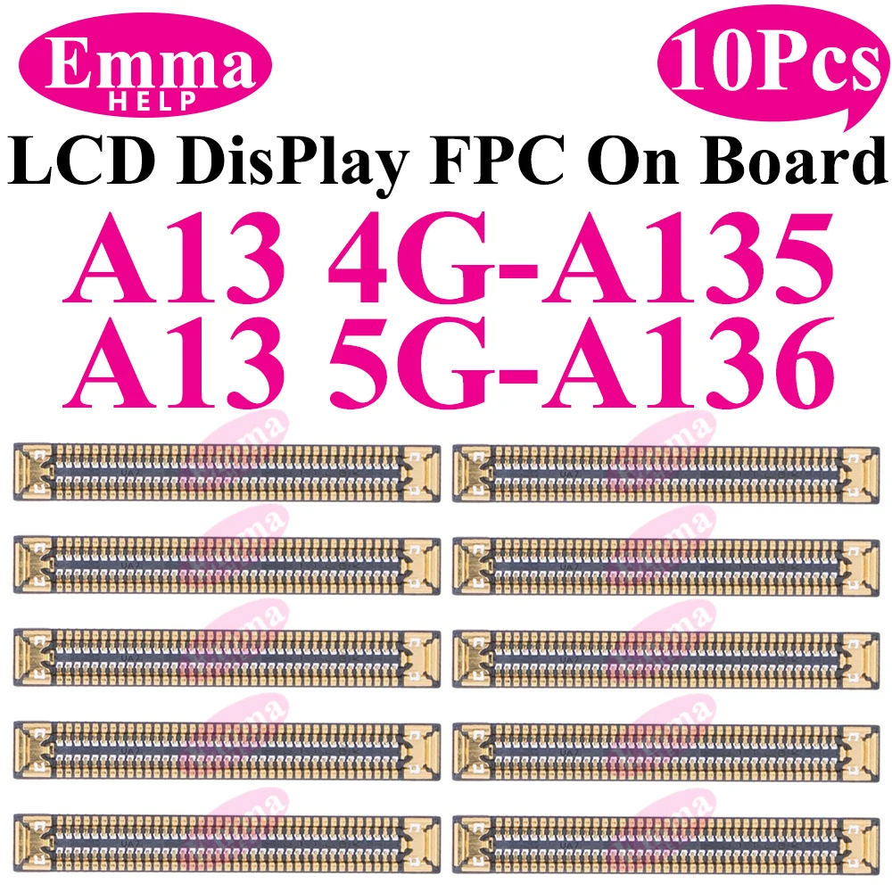 10pcs LCD Display Screen Flex FPC Connector For Samsung Galaxy A52 A53 A72 A33 A32 A23 A22 A13 A12 A03 A02 Plug On Board 78 Pin
