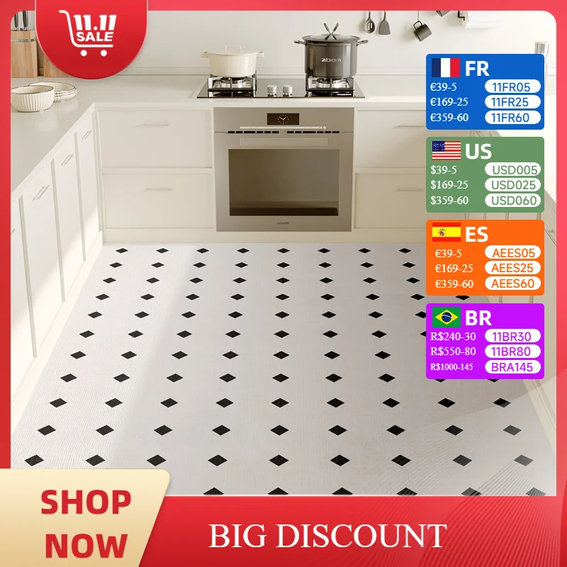 Кухонный напольный коврик современный бытовой ковер водонепроницаемые