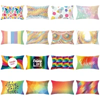 cushion cover colorful geometric shape love pillowcase sofa bedroom home living