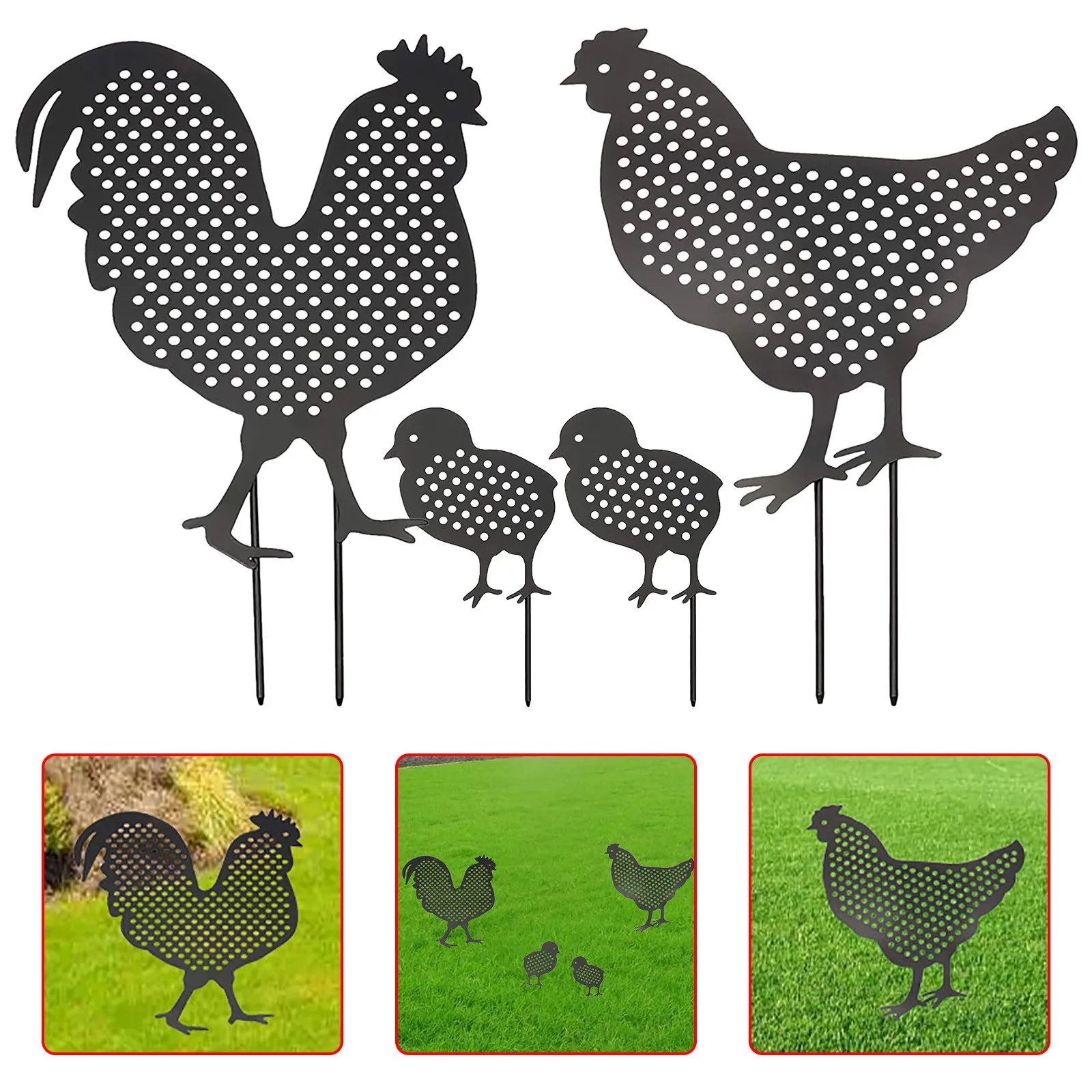 

Beware of Dog Plaque Chicken Garden StatuesHigh Quality Acrylic Ornaments Outdoor Household Plant Cardigan for Women
