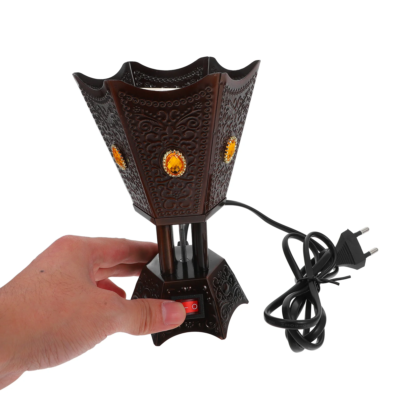 Подключаемая курильница металлическая ретро ароматическая электрическая для