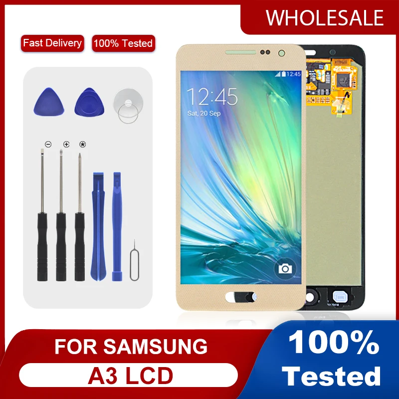 

Дисплей A300 для Samsung Galaxy A3 2015, ЖК-дисплей с сенсорным экраном и дигитайзером в сборе, экран A300F A300G с инструментами, 1 шт.