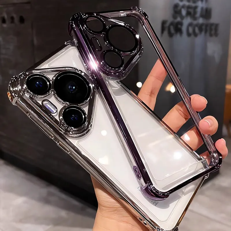 Противоударный прозрачный чехол Pura70 для Huawei Pura 70 ultra pro+ P P60 P50 P40 P30 pro Nova 9 SE