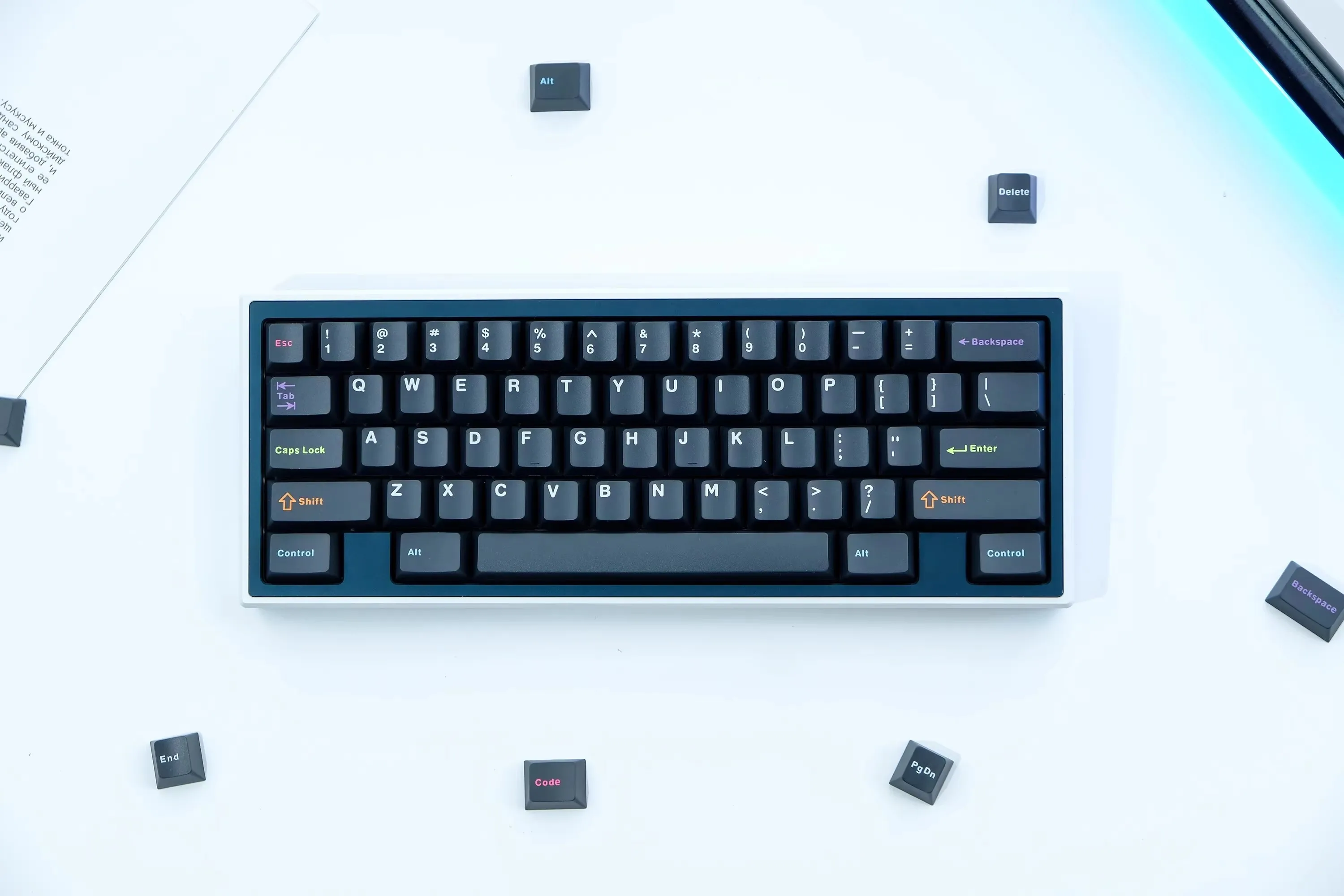 Фото Новое поступление, 1 комплект колпачков для клавиш GMK Oblivion, колпачки для клавиш из АБС-пластика с профилем Cherry XDA для 61 64 68 84 87 96 980 GMK POB №2