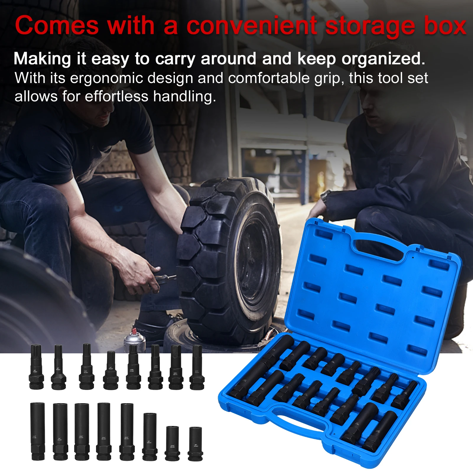 

Набор для снятия гайки с наконечника, 16 шт., набор инструментов для защиты от головки автомобильных шин, набор для разборки гаек автомобильных шин