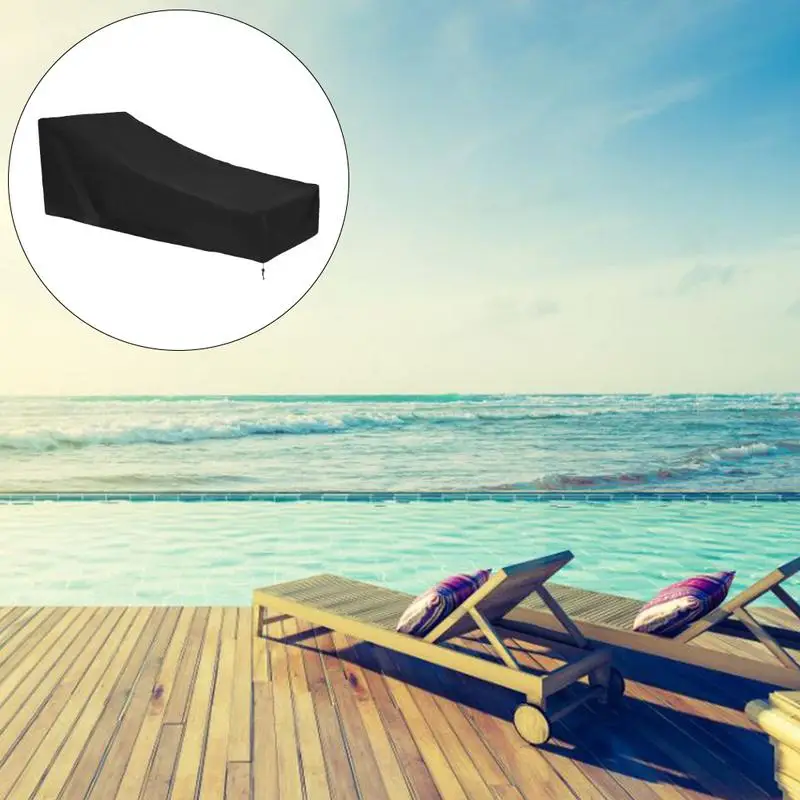 

Уличный шезлонг чехол из ткани Оксфорд, чехол для солнцезащитного сиденья, водонепроницаемый садовый ротанговый чехол с откидывающейся сп...