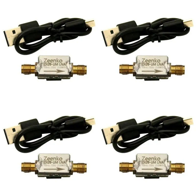 Фото ABSY 4X Zeenko UM Series: малошумящий усилитель с интерфейсом USB Type-C, высоким коэффициентом усиления 20 дБ, модуль LNA RF предусилителя мощности ZK09-UM №1
