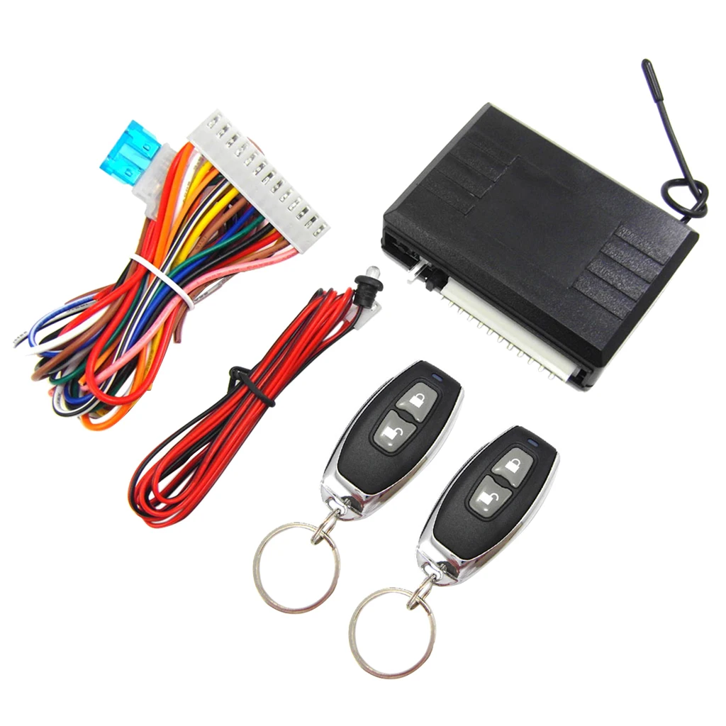 

Keyless Entry Alarm System Vehicle door lock with 2 remote controls