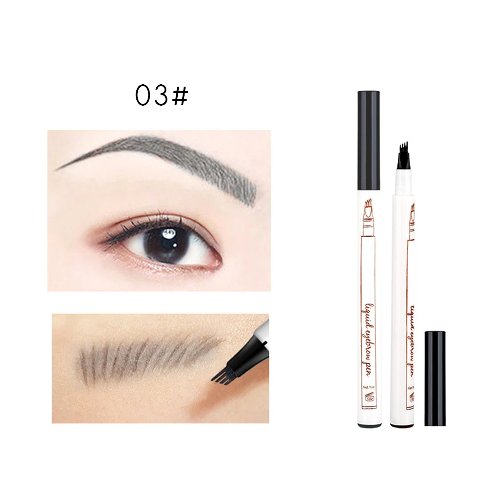 

Liquid Eyebrow Pencil Four Fork Design Fine Sketch Long Lasting Eyebrow Pen