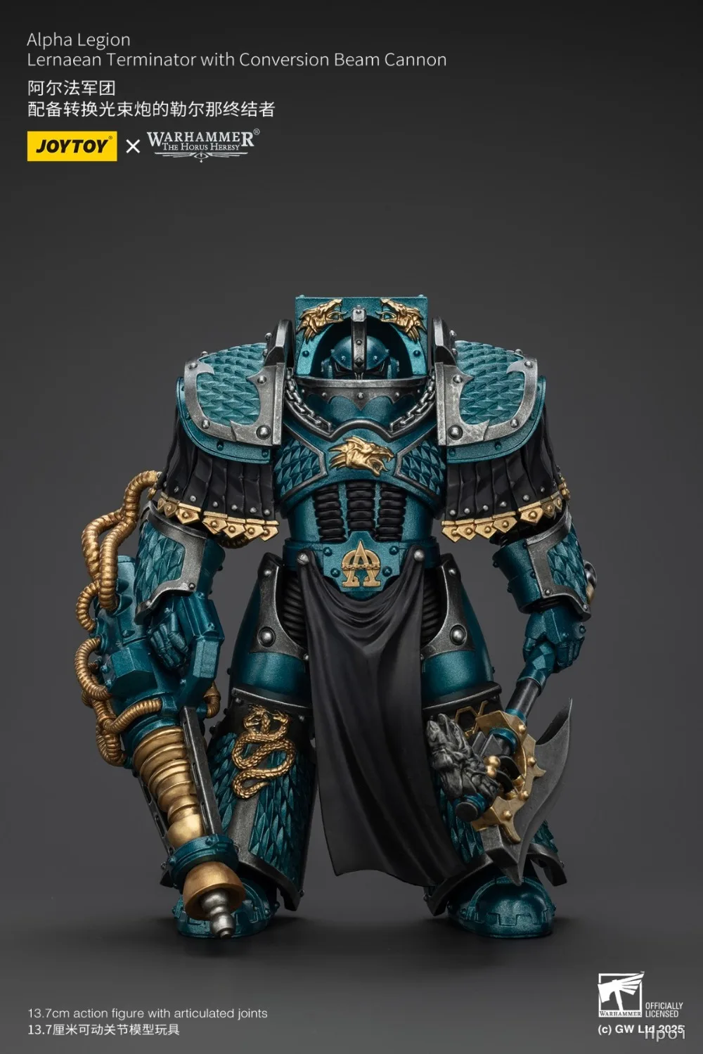 Фото 100% Оригинальный, подлинный JOYTOY Warhammer: The Horus Heresy Lernaean Terminator с конверсионной пушкой-лучом. Быстрая доставка. №3