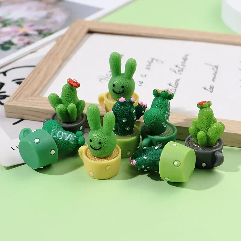 Маленький орнамент из смолы кактус микропейзажный миниатюрные предметы