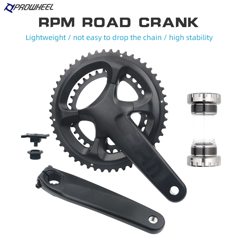 

PROWHEEL Road Bike Crank Sprocket Set 50-34T 52-36T 110BCD 11 Speed 170/172.5mm Hollow Double Sprockets For SHIMANO R7000 R8000