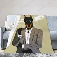 funny art dog sherpa blanket 3d printed fleece blanket sofa bed blanket super soft warm blanket luxury blanket flannel gift