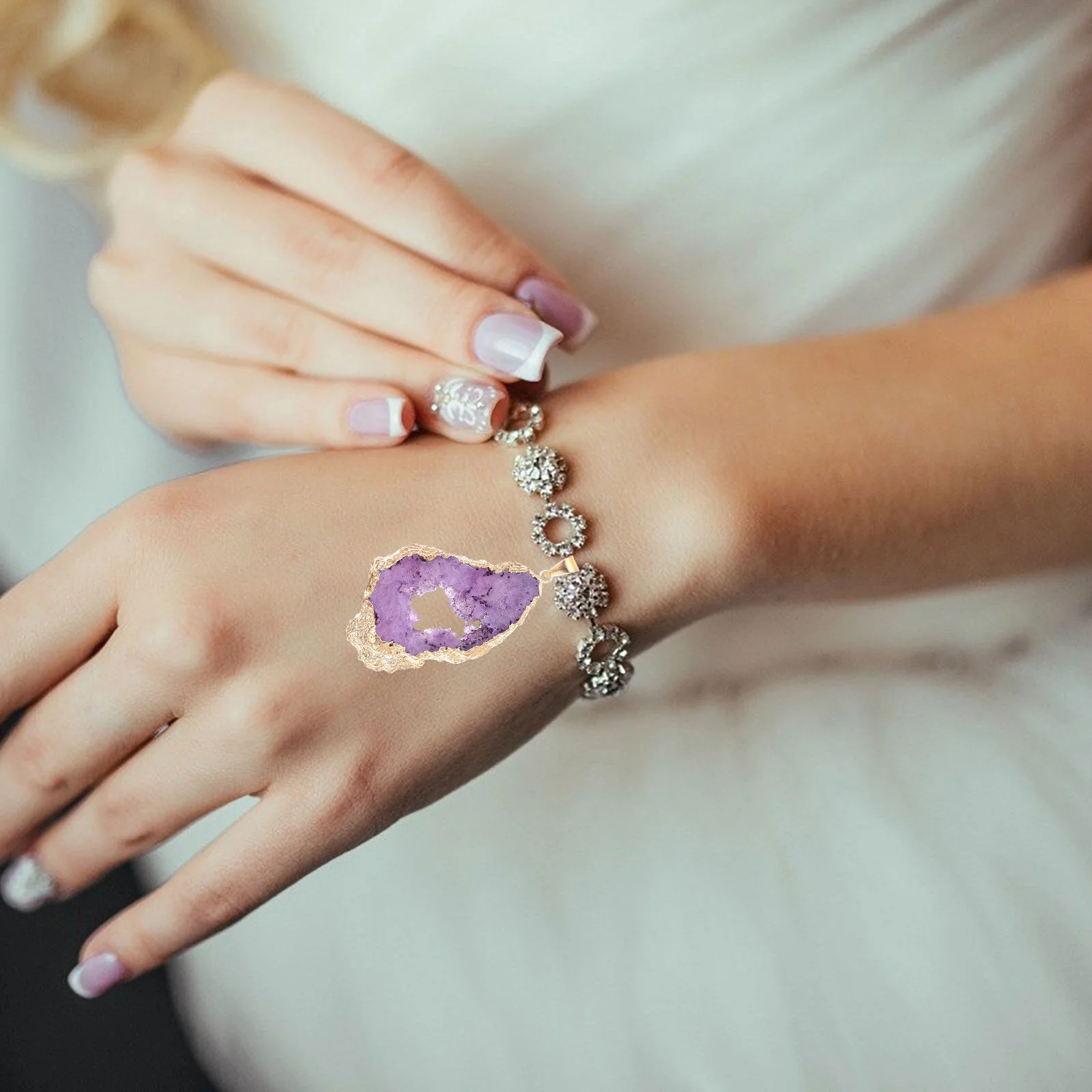 5 Pcs Agate Geode Pendant Creative Pendants Jewelry Making Charm Necklace Natural Stone Decoration Shape Charms