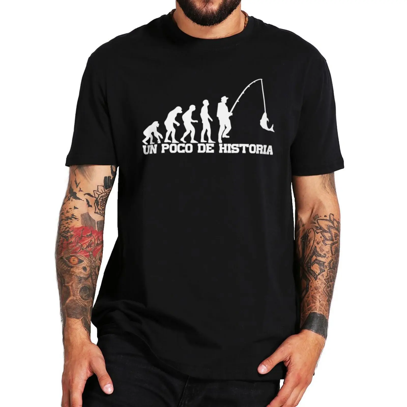 

Un Poco De Historia T-shirt Funny Fishing Humor Fisherman Gift Short Sleeve Premium Summer 100% Cotton Soft T Shirt For Men
