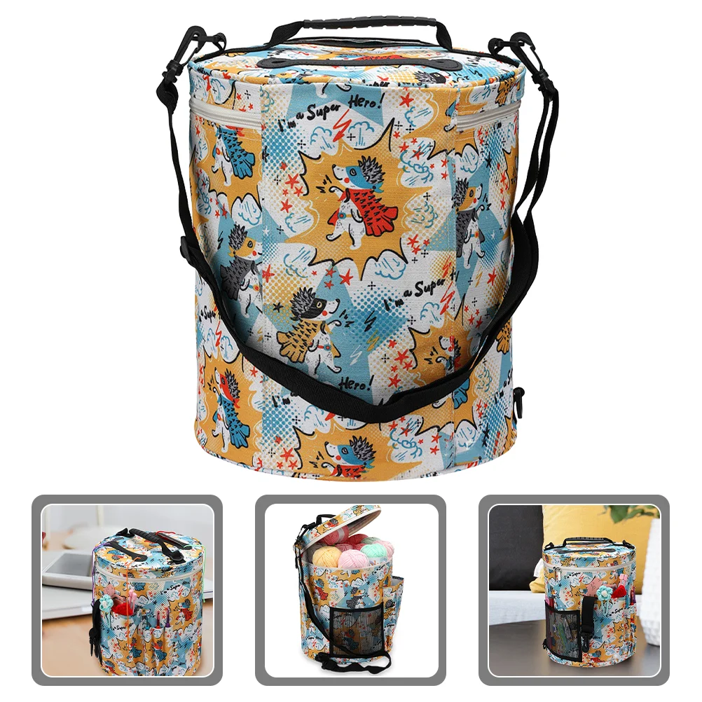 

Storage Bag Crochet Knitting Container Yarn Containers Bagstool Outsidedustproof Small Outdoor Hand Craft Tote Organzier