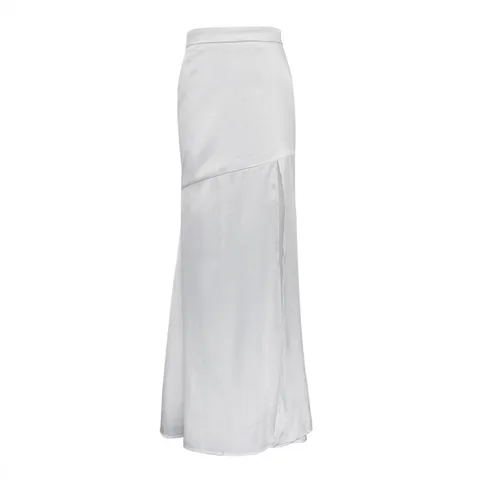 Женская модная длинная юбка с разрезом, новинка 2024, стильная драпированная облегающая юбка-годе с высокой талией для ранней весны, Клубная одежда, платья