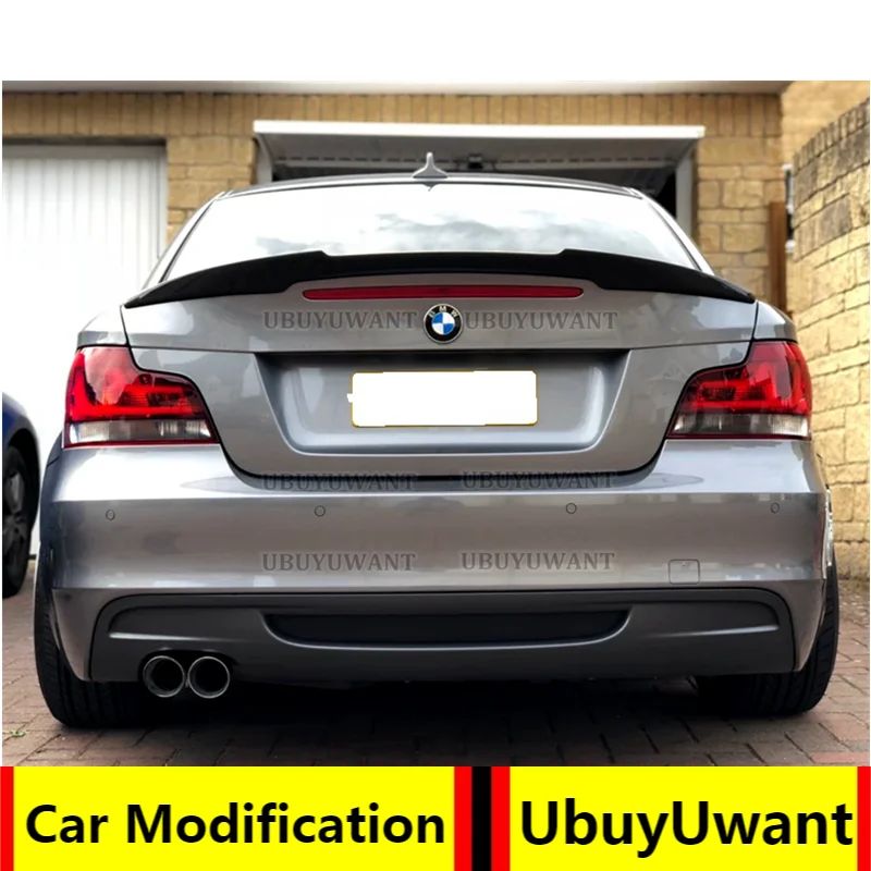 

E82 M4 Style Spoiler High Quality ABS/ Real Carbon Fiber Rear Trunk Wing Lip Spoiler for BMW 1 Series Coupe 2-Door E82 2007-2013