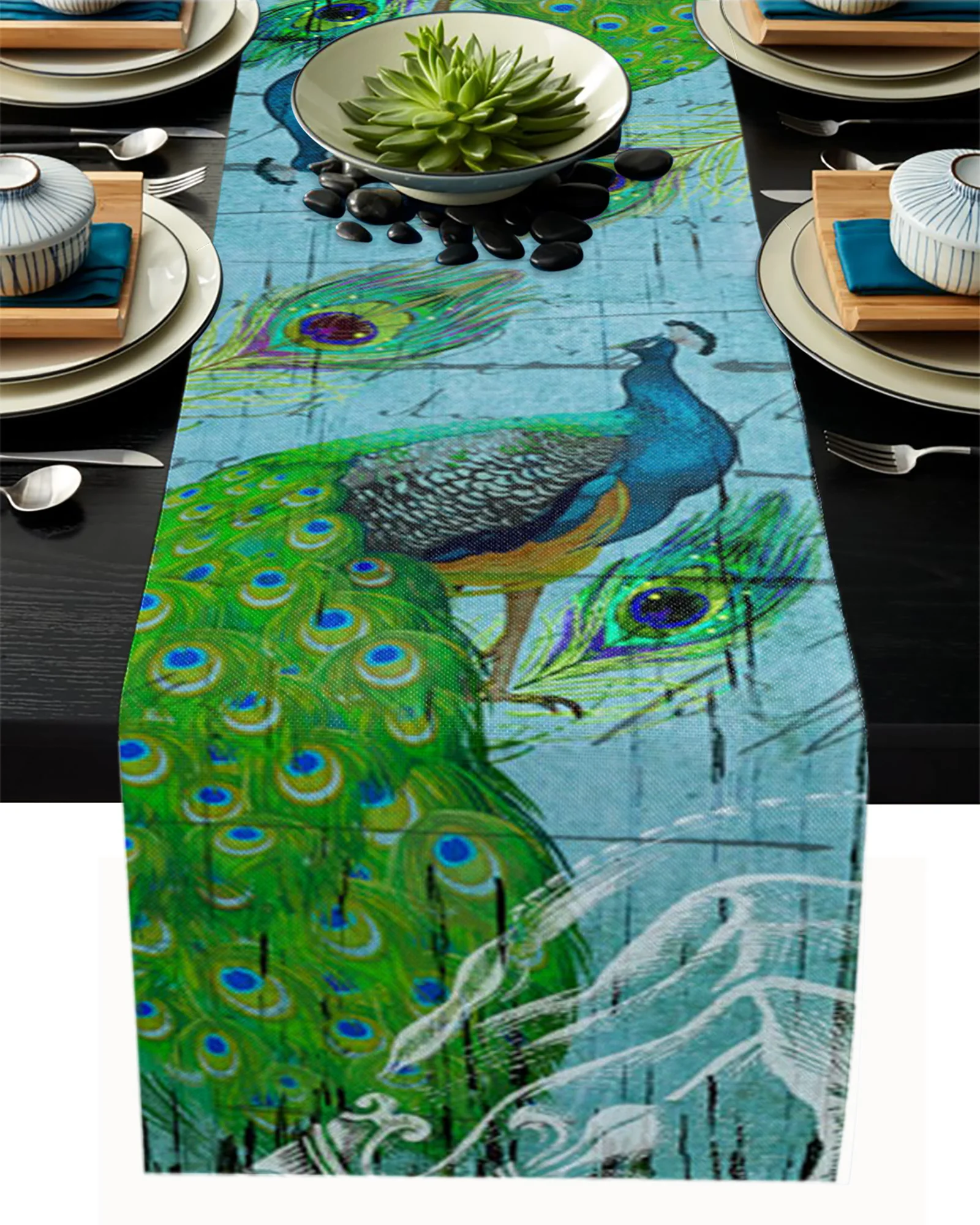 

Кофейный столик с перьями из древесины павлина, домашний декор, деревенский декор, декор для кухни, обеденного стола