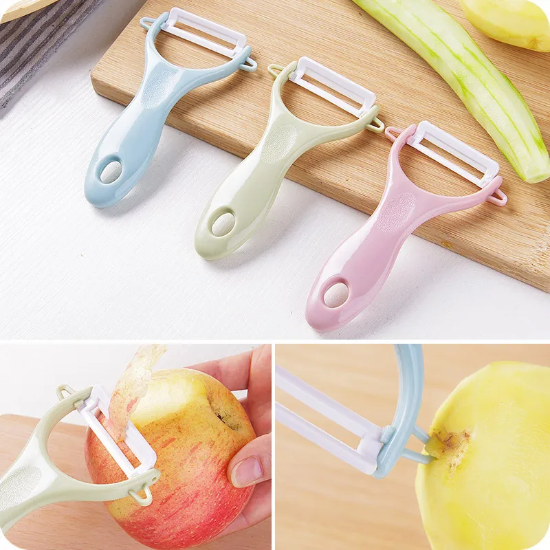 

1PCS Portable Fruit Peeling Knife Planer Apple Peeler Melon Ceramic Planer Household Potato Vegetable Peeler Knife Kitchen Tool