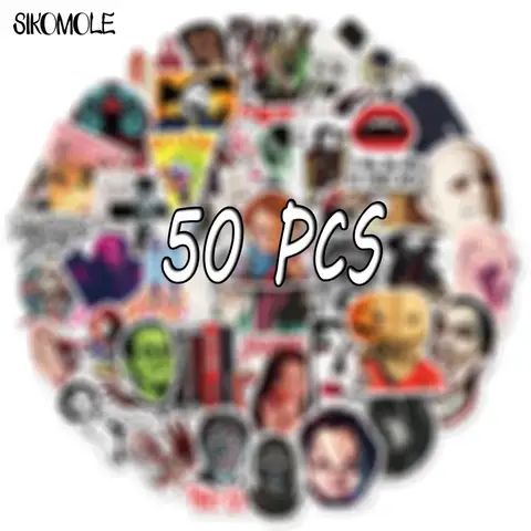 10/30 / 50pcs Horreur mixte Image de personnage Thriller autocollants DIY Toys Toys Guitare bagage Scugage Decals Graffiti Sticker F5