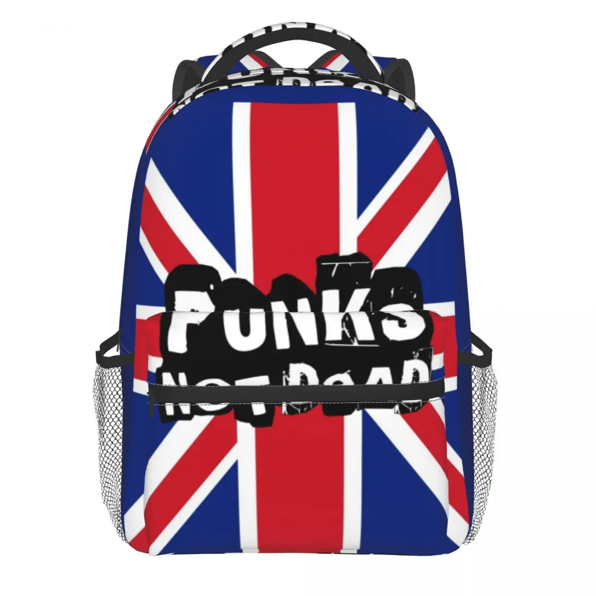 

Рюкзак с британским флагом и надписью «Punks Not Dead», рюкзаки в музыкальном уличном стиле, женские дизайнерские легкие школьные ранцы, повседне...