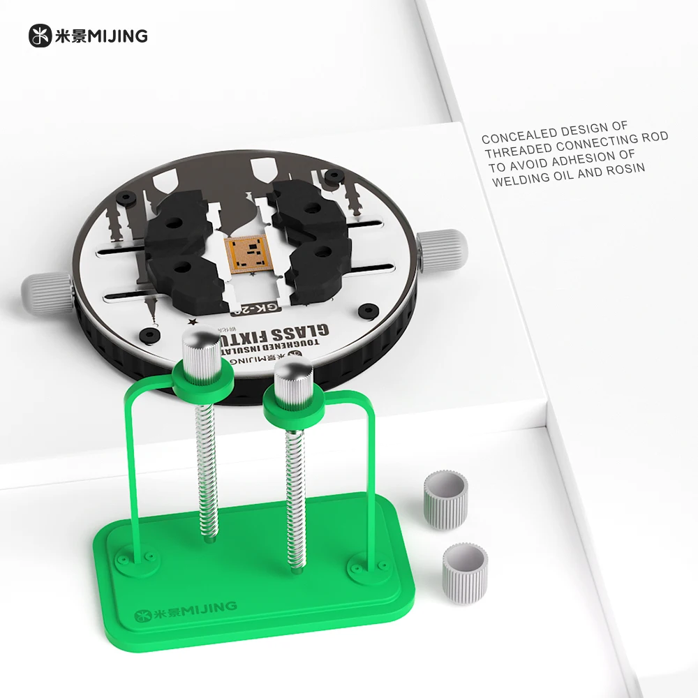 Фото MIJING GK20 GK20A Крепление из закаленного изолированного стекла 360° °   Вращающаяся основа для чипа, зажим для печатной платы, оловянная пайка, фиксированный инструмент для удаления клея №4